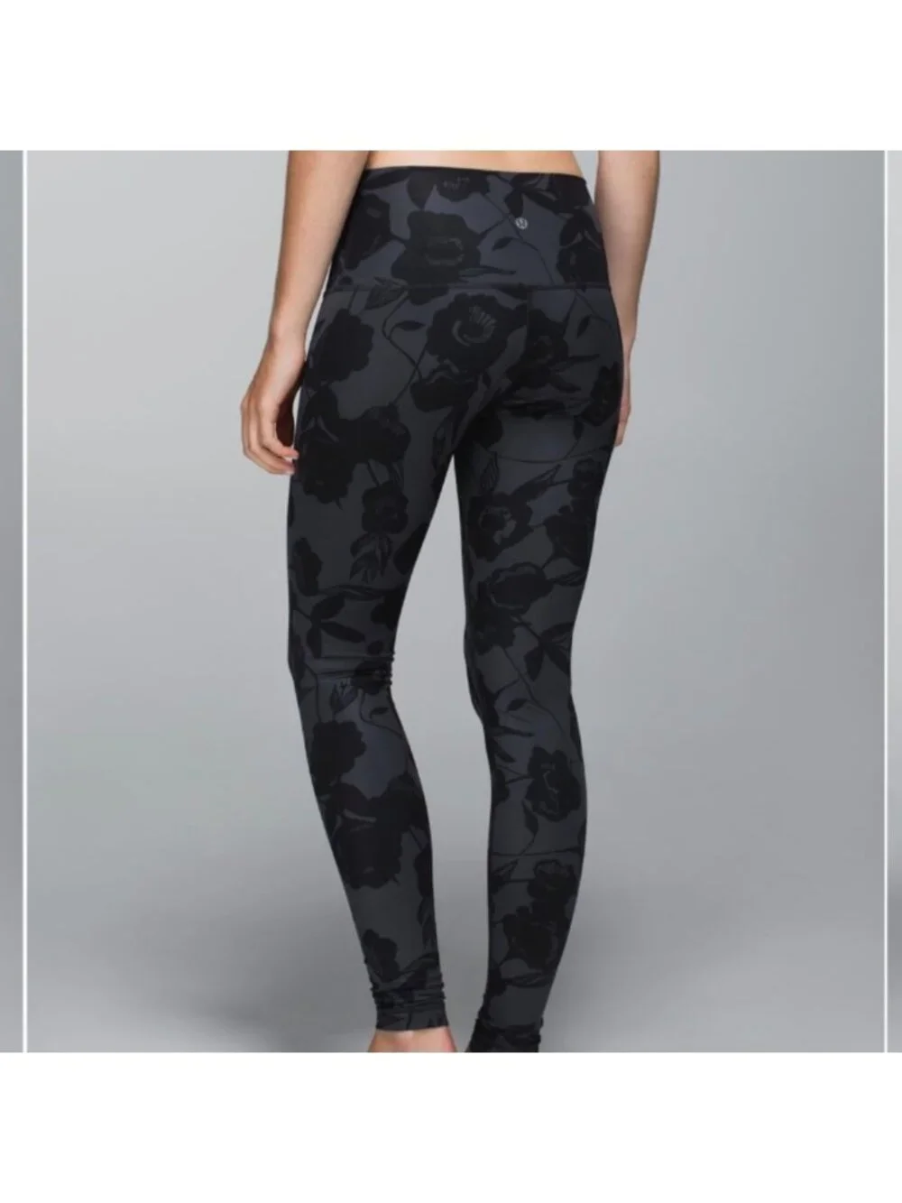 Lululemon Wunder Under Pant *Full-On Luon (Roll Down/Print)Flat Inky Flora